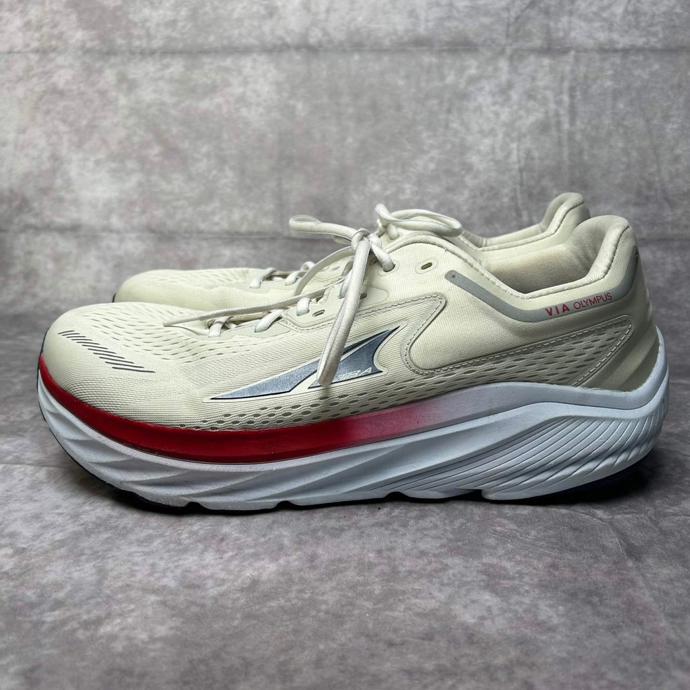Altra VIA Olympus Mens Size 14 Running Shoes White Red Blue AL0A82BW140